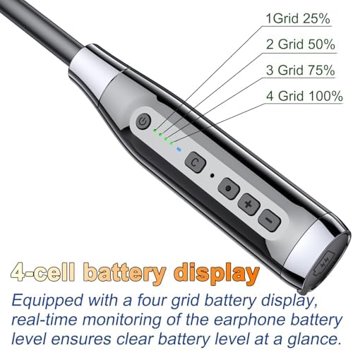 Ultra-Durable Waterproof Bluetooth Neckband Headphones – 100 Hours of Uninterrupted Playtime, Enhanced Noise-Canceling Microphone, and Bluetooth 5.3 for Optimal Connectivity – Exceptional Hi-Fi Stereo Audio with TF Card Slot for On-the-Go Music Enjoyment During Active Lifestyles