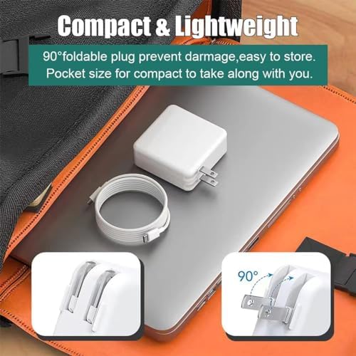 Powerful 100 W Gallium Nitride USB-C Charger for Mac Book Pro & Air – Fast, Efficient Charging for M1, M2, M3, M4 Models and All USB-C Devices – Compact Design with Advanced Safety Features for On-the-Go Professionals