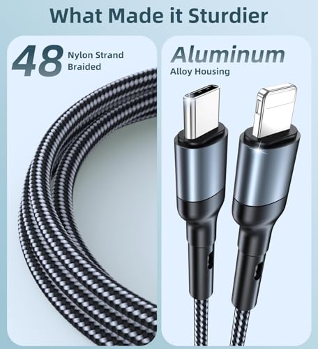 4 FT USB-C Multi-Device Charging Cable Duo for Apple Watch and i Phone – Superior 3-in-2 Charging Solution for i Watch Models and i Phone 16/15/14/13/12/11 & Galaxy S23 – Enhanced Rapid Charging, Exceptional Durability, and Total Convenience for Mobile Users