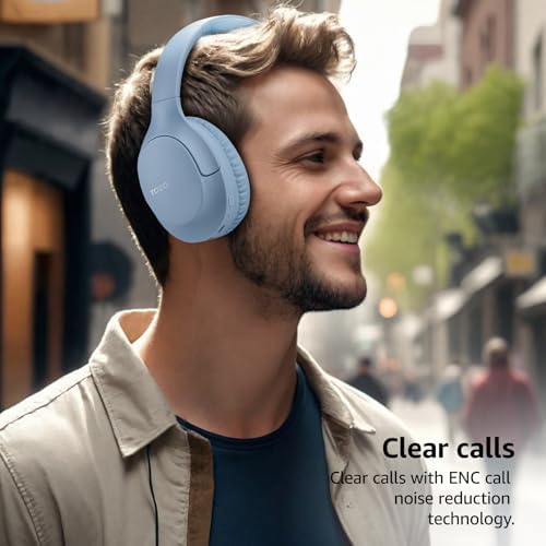 TOZO Bluetooth 5.4 Over-Ear Headphones – Unmatched 70-Hour Playtime, Tailored EQ for Personalized Audio Experience, Rich Deep Bass for Immersive Sound, Travel-Friendly Foldable Design, Integrated Microphone for Clear Voice Calls & Ultra-Low Latency for Flawless Streaming – Advanced Noise Cancellation & Broad Compatibility Options