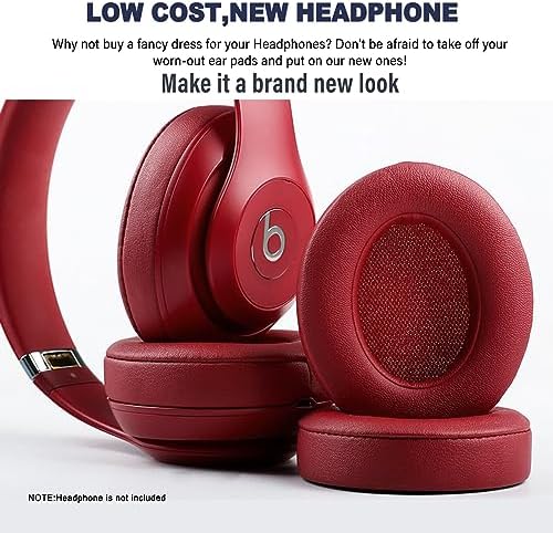 Transform Your Beats: Premium Pink Memory Foam Earpads for Studio 2 & 3 Headphones – Luxurious Soft Protein Leather Replacement Cushions for Ultimate Comfort and Noise Isolation – Perfect for Wired & Wireless Listening