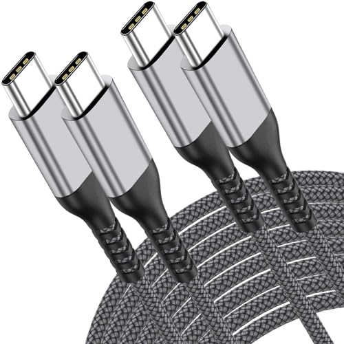 Fast Charging USB C to USB C Cable – 10 ft Braided Type C Charger Cord (2-Pack) for i Phone 15 Series, i Pad Pro/Air, Mac Book Air, Samsung Galaxy S23/S22/S21, Note 20 & PS5 – 60 W Power Delivery, Durable & Tangle-Free Design for Maximum Flexibility and Enhanced Compatibility