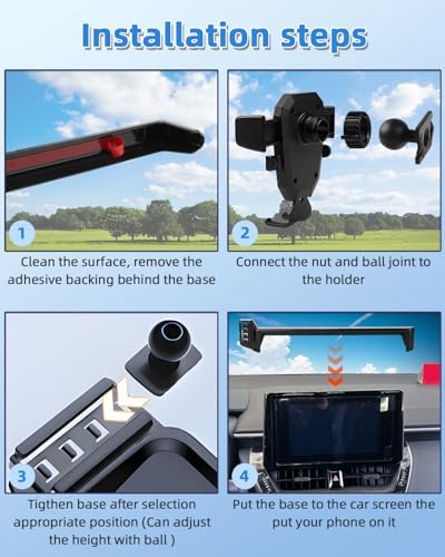 Upgrade Your Toyota Tundra or Sequoia Driving Experience with the 360° Rotating Mag Safe Phone Holder – Premium Dashboard Mount Designed for 2020-2025 Models, Ensures Safety, Accessibility, and Sleek Aesthetics Without Air Vent Obstruction