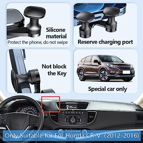 Honda CR-V 2012-2016 Car Phone Holder Mount – Premium Smartphone Bracket for Enhanced Driving Safety and Convenience, 360-Degree Rotation, Easy Installation, Perfect Fit for Your Auto Interior Accessories