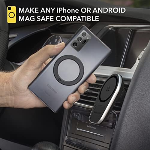 Scosche Magic Ring Adhesive Magnetic Adapter for Seamless Wireless Charging and Mounting – Ultimate Compatibility, Neodymium Magnet Precision, and Sleek Design for Smartphones and Devices – Elevate Your Mobile Experience with Enhanced Speed and Convenience