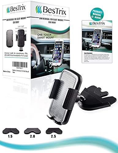 Bestrix Premium CD Slot Car Phone Holder – Universal Hands-Free Mount for i Phone 14/13/12/11 & Galaxy S22/S21/S20 – Secure Grip & Adjustable Viewing Angles for Safe Driving – Effortless Installation & Sleek Design for Modern Vehicles