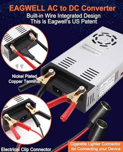 Eagwell 600 W 12 V AC to DC Power Supply Converter – High-Efficiency SMPS Adapter for RVs, LED Strips, and LCD Monitors – Reliable 50 A Output with Safety Features for Versatile Applications and Enhanced Performance
