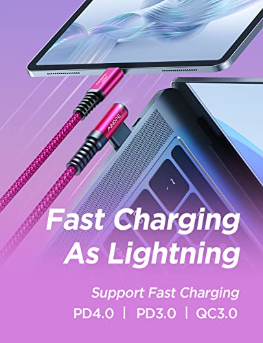 Optimize your charging setup with the AINOPE 240 W USB C to USB C Cable, a 6-foot powerhouse engineered for ultimate speed and flexibility. Featuring a right-angle connector, this fast charging cable is perfect for gaming or multitasking without the clutter of tangled cords. Compatible with the latest devices, including i Phone 16 Pro Max, i Phone 15, Mac Book Air/Pro, i Pad Pro, Samsung Galaxy, and Pixel, it delivers an impressive 240 W power output for rapid charging. The dual-pack offers exceptional value, ensuring you have a reliable charging solution wherever you go. Built with premium materials for durability, the sleek grey and blue design enhances your tech aesthetic while providing long-lasting performance. Elevate your device charging experience with this versatile cable, designed for both home and office use, while ensuring seamless connectivity across all your electronics.