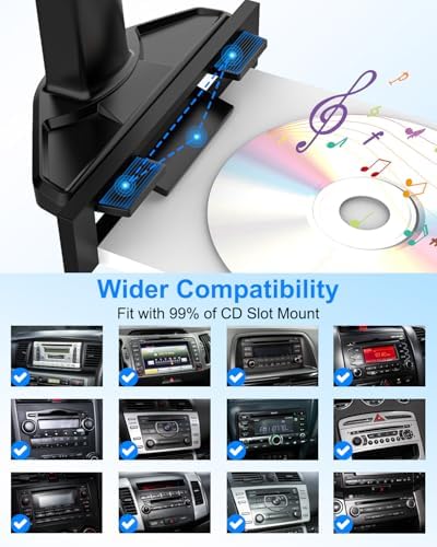 Revolutionary CD Slot Phone Holder for Cars – Versatile 360° Rotating Mount with Telescopic Arm for i Phone 16/15/14 Pro Max, Galaxy S22 & All 4-7″ Smartphones – Ultimate Driving Convenience & Safety Solution