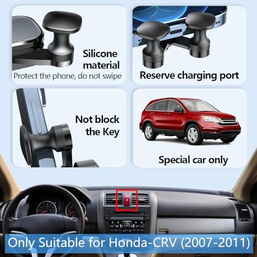 Honda CR-V 2012-2016 Car Phone Holder Mount – Premium Smartphone Bracket for Enhanced Driving Safety and Convenience, 360-Degree Rotation, Easy Installation, Perfect Fit for Your Auto Interior Accessories