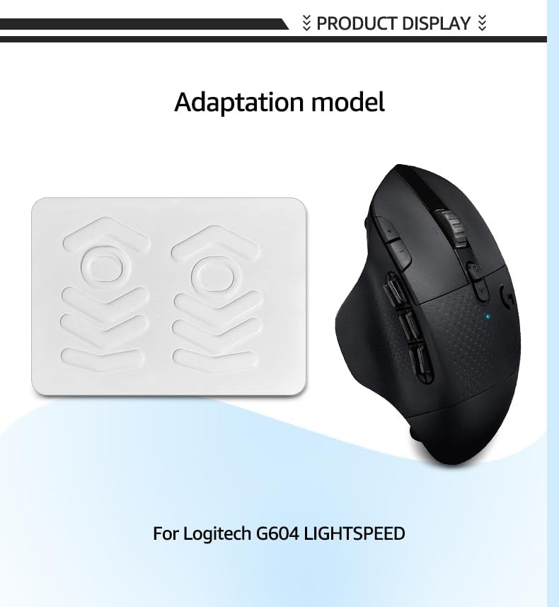 Transform Your Gameplay with KNGFUMEC Premium Mouse Skates – 2 Sets of High-Performance Glides for Logitech G604 LIGH’TSPEED Wireless Gaming Mouse, Engineered for Superior Speed and Precision. Experience Unmatched Compatibility and Effortless Movement with Durable PTFE Mouse Feet, Perfect for Competitive Gamers Seeking Enhanced Control and Reduced Friction. Easy Installation with Adhesive Backing Ensures Fast Upgrades for Your Gear. Elevate Your Gaming Sessions to New Heights with These Essential Accessories – Optimize Your Performance and Dominate Every Match!