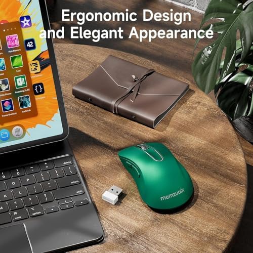 Upgrade Your Workflow with the Memzuoix 2.4 G Wireless Mouse – Ergonomic and Portable 1400 DPI USB Mouse for Laptop, PC & Desktop | 5 Customizable Buttons for Ultimate Control | Ideal for Professionals and Casual Users Alike