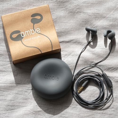 Revolutionary Ash Green Sound Earcuffs: Open Ear Wired Earbuds with Built-in Microphone & Effortless Volume Control | Lightweight Silicone Clip-on Headset for Active Lifestyles | Unmatched Comfort & Enhanced Compatibility for All-Day Listening