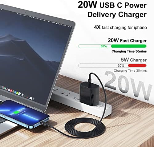 Ultra-Fast 3 FT USB-C to Lightning Charger Cable for i Phone 14, 13, 12, Pro Max & More – Certified High-Speed Charging, Enhanced Durability, and Universal Compatibility for Efficient Power Delivery – Perfect for Home, Office, and Travel Use