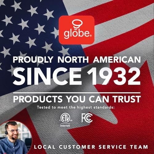 Globe Electric Designer Series 3-Outlet Power Strip in Chic Rose Finish – Stylish Surge Protector with Enhanced Compatibility and Fast Charging for Modern Homes and Offices