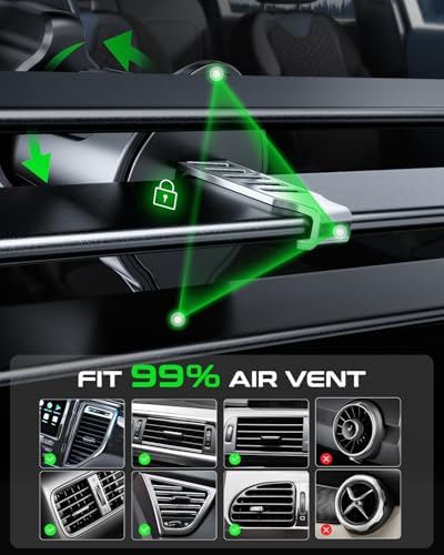Revolutionize Your Driving Experience with Our Qi 15 W Fast Charging Wireless Car Phone Holder – Auto-Clamping Mount for Seamless Smartphone Access and Compatibility with i Phone 16 Pro Max, Samsung Galaxy S24 Ultra, and More – Multi-Position Dashboard, Air Vent, and Windshield Options for Ultimate Convenience and Style
