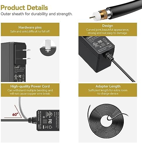 UL Certified 12 V 2 A Power Adapter for Happiest Baby Snoo Smart Sleeper – Reliable Charger for CGSW30-120-2000 Models – Essential AC/DC Power Supply for Enhanced Infant Sleep – Lightweight, Durable Design for Peace of Mind – Optimal Performance Assurance for Your Baby’s Comfort