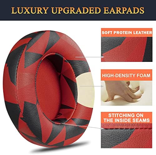 Transform Your Beats Studio Listening with Solo WIT Premium Replacement Ear Pads – Luxurious Soft Protein Leather Cushions Featuring Noise Isolation Memory Foam for Ultimate Comfort and Superior Sound Quality, Vibrant Orange Design for Enhanced Style with Studio 2 & 3 Headphones