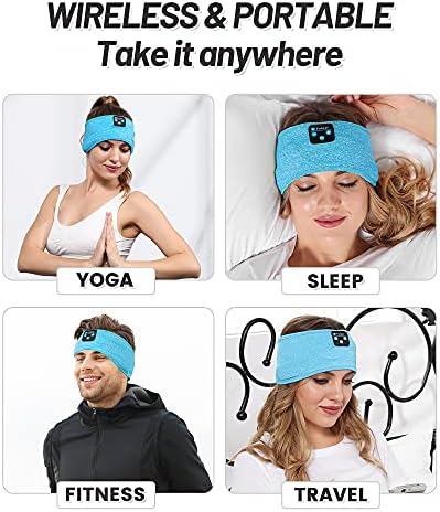 Fulext Bluetooth Sleep Headphones Headband – Ultimate Comfort for Side Sleepers, Thin HD Stereo Sound Quality – Ideal for Insomnia Relief and Travel Convenience – Perfect Gift for Men and Women – Enhanced Compatibility, Long-Lasting Battery Life for All Night Relaxation