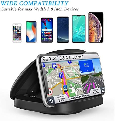 Revolutionary 360° Rotating Car Phone Holder for Ultimate Hands-Free Navigation – Versatile Dashboard Mount Compatible with i Phone, Samsung Galaxy & Android Devices – Sleek Design for Vertical & Horizontal Viewing – Enhanced Stability & Universal Fit for All Smartphone Sizes