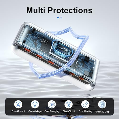 Ultimate 100 W USB C Charging Hub: 6-Port Fast Charger Dock for i Phone, i Pad, Samsung, Pixel, LG – Efficient Multi-Device Power Station for Home, Office, and Travel with Safety Features