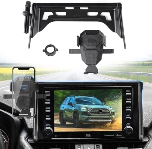 Secure Your Device with the Ultimate Car Phone Holder for Toyota RAV4 (2019-2025) – Adjustable 8-Inch Screen Mount for Hands-Free Navigation, Ultra-Stable Smartphone Cradle for All Models, Effortless Installation and Sleek Integration for Enhanced Driving Safety