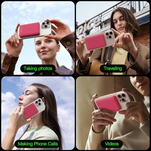2025 Magnetic 15 W Slim Power Bank for i Phone – 5000 m Ah Magsafe Battery Pack with 20 W Fast Charging, Wireless Charger with LED Display for i Phone 12/13/14/15/16 Series – Ultimate Portability and Enhanced Charging Efficiency