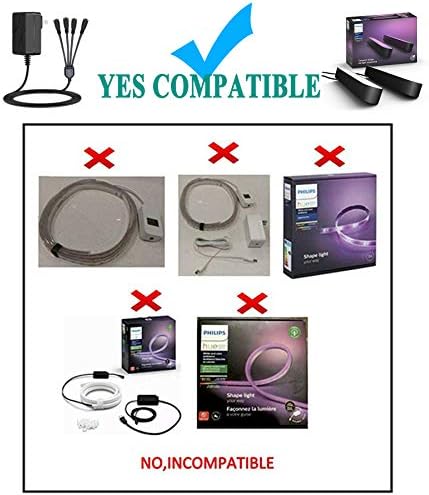 Upgrade Your Philips Hue Play Light Bar Experience with a 24 V Power Supply Replacement – High-Efficiency AC DC Adapter for Seamless Compatibility with Models 7820330, 7820331, 7820430 – Reliable Performance and Enhanced Power Delivery by VHBW