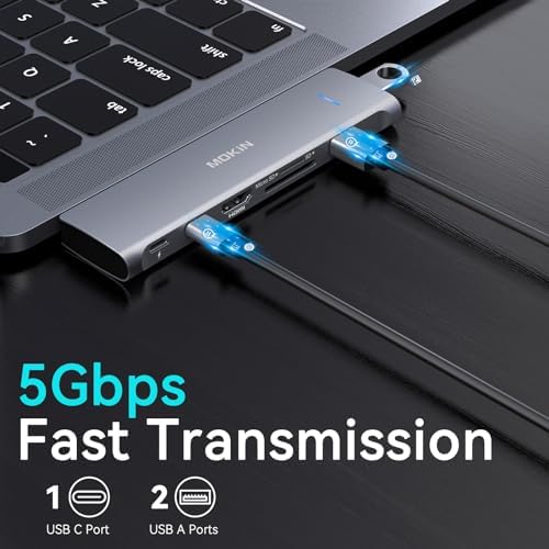 Maximize Productivity with Our 8-in-1 USB C Docking Station: Dual Display Port Multi-Monitor Adapter for Seamless Connectivity, Featuring HDMI, VGA, 2 USB A Ports, Fast USB C 2.0, and PD Charging – Perfect for Dell, HP, and Lenovo Laptops!