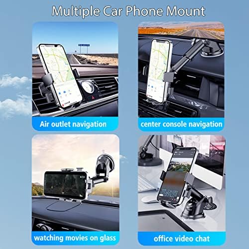 Revolutionary Universal Car Phone Mount: Military-Grade Suction for Ultimate Stability and Hands-Free Navigation – Compatible with All Smartphones, Perfect for Dashboard, Windshield, or Vent Use – Experience Enhanced Safety and Convenience on Every Drive