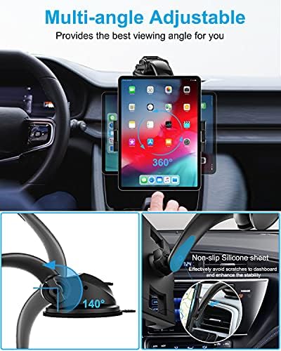 Transform Your Vehicle’s Interior with the woleyi Universal Car Dashboard Tablet Mount – Premium Sticky Gel Suction Cup Holder for i Pad Pro/Air/Mini, Galaxy Tabs, Fire HD, and More – Effortless Installation, 360-Degree Rotation, and Unmatched Device Compatibility for Safer Navigation and On-the-Go Entertainment