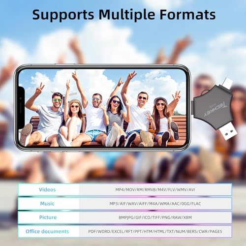 MFi Certified 128 GB USB 3.0 Flash Drive – 3-in-1 External Memory Stick for i Phone, i Pad, Android & PC – High-Speed Data Transfer for Photos, Videos & Backup – Ultimate Portable Storage Solution for Effortless Data Management and Secure File Sharing