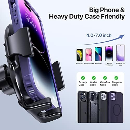 Revolutionize Your Driving Experience with the Miracase 3-in-1 Universal Car Phone Holder – Seamlessly Compatible with i Phone 16/15/14/13/12/11 Pro Max & Galaxy Devices – 360-Degree Rotation, Quick-Release & Sturdy Anti-Slip Design for Enhanced Safety and Convenience on Dashboard, Air Vent, or Windshield