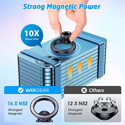 Wix Gear Mount Base for Mag Safe i Phone 14/13/12 – Universal 17 mm Joint Ball Phone Holder for Cars, Versatile Dashboard, Vent & Windshield Mount with Durable Metal Plate – Superior Compatibility & Enhanced Stability for Safe Driving