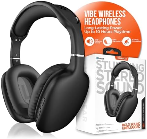 Transform Your Listening Journey with Premium Foldable Bluetooth Over-Ear Headphones – Superior Noise Isolation for Ultimate Focus, Plush Foam Ear Cushions for Extended Comfort, and Built-in Microphone for Effortless Communication – Perfect for Fitness Enthusiasts and Travel Lovers Alike, Unisex Design for All Users