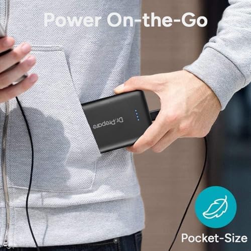 DR.PREPARE Ultra-Compact 10,000 m Ah Heated Vest Battery Pack – Dual USB & Type-C Fast Charging Power Bank for Jackets, Eye Masks, Smartphones, and Tablets – Stay Warm & Connected Anywhere!