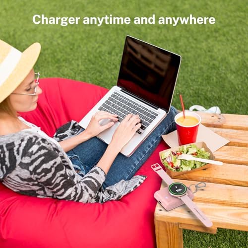 Portable 2-in-1 Watch Charger for Galaxy Watch 7 Ultra – 2000 m Ah High-Capacity Samsung Charger with Keychain for Galaxy Watch Series & Gear S3 – Fast Charging & Enhanced Portability for On-the-Go Power Solutions