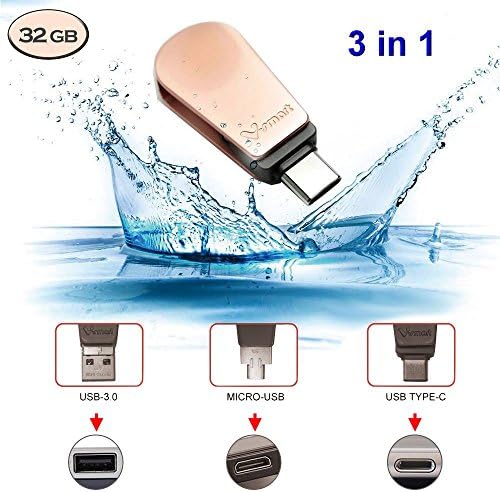 Revamp Your Data Storage with the TC-301 3-in-1 USB 3.0 Flash Drive – Versatile Type C, Type A & Micro Connectors, 64 GB High-Speed OTG Solution for Smartphones, Tablets & New Mac Books!
