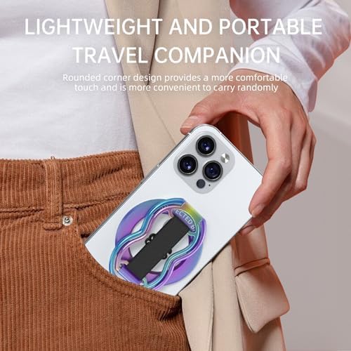 Elevate Your Smartphone Experience with RESPECTED-BRO 4-in-1 Magnetic Phone Grip Stand – Ultimate Kickstand, Secure Finger Strap, and Universal Compatibility for i Phone & Android (Silver) – Perfect for Hands-Free Convenience and Enhanced Usability