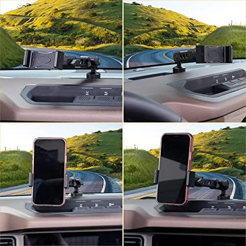 BESTAOO Premium Adjustable Dash Phone Mount for 2021-2025 Ford Bronco – Essential Driver-Side Cell Phone Holder for Effortless Navigation & Communication – Superior Stability with Universal Smartphone Compatibility