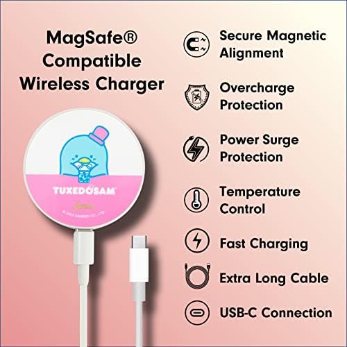 Sonix x Sanrio Hello Kitty & Care Bears Magnetic Mag Safe Charger for i Phone 12-16 Series | 6.5 ft USB-C Fast Wireless Charging Cable | Stylish, Playful, and Efficient Power Solution for Your Device