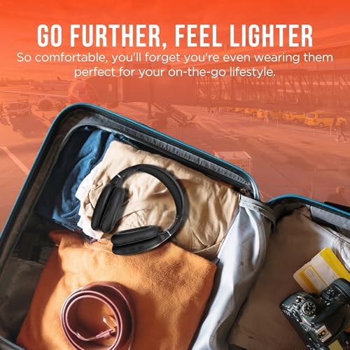 Transform Your Listening Journey with Premium Foldable Bluetooth Over-Ear Headphones – Superior Noise Isolation for Ultimate Focus, Plush Foam Ear Cushions for Extended Comfort, and Built-in Microphone for Effortless Communication – Perfect for Fitness Enthusiasts and Travel Lovers Alike, Unisex Design for All Users