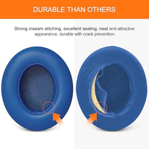 GVOEARS Premium Replacement Ear Pads for Beats Studio 2 & 3 – Ultra-Comfort Memory Foam Cushions with Strong 3 M Adhesive for Reliable Fit – Titanium Grey – Revitalize Your Audio Experience with Enhanced Noise Isolation and Seamless Compatibility