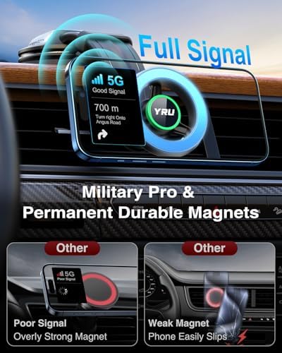 Revolutionize Your Driving Experience with the 2025 Ultra Strong Vacuum Magnetic Car Phone Holder – 360° Rotatable Mount for Mag Safe & All Smartphones, Unmatched Stability & Sleek Design for Dashboard, Windshield, or Vent Use, Ideal for i Phone 16 Pro Max, 15, 14 & Android Devices – Effortless Installation with Supreme Suction Power