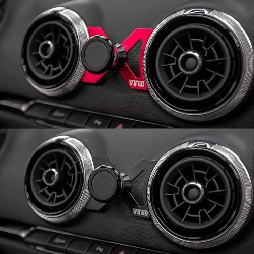 Magnetic Phone Holder for Audi A3/S3/RS3 (2014-2020) – Premium 360-Degree Rotating Air Vent Mount with Robust Magnetic Grip – Stylish Black Metal Design for Enhanced Safety and Functionality