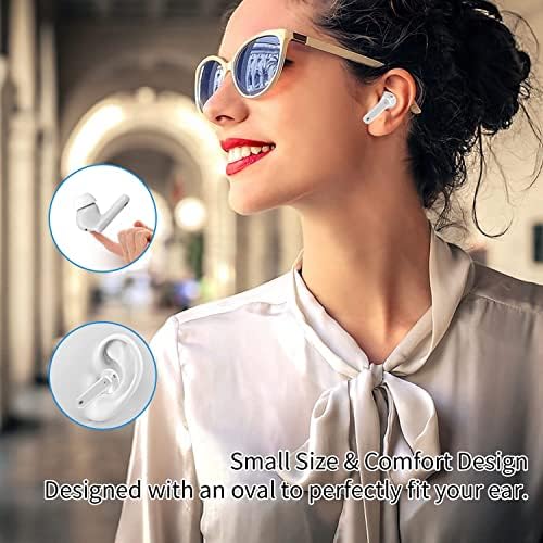Elevate Your Listening Experience with Premium Wireless Earbuds Featuring Advanced Active Noise Cancelling – IPX7 Waterproof Bluetooth Headphones for Seamless i Phone & Android Connectivity – Ergonomically Designed In-Ear Fit with Touch Control & Portable Charging Case – Perfect for Music, Gaming, and Calls in Any Environment (White)