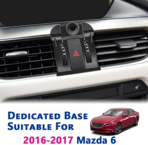 Mazda 6 2016-2017 Car Phone Mount – Thick Case Compatible Mobile Holder for Seamless Navigation and Hands-Free Use, Enhanced Air Vent Design for All Phone Sizes, Durable and Secure Cradle for Safe Driving