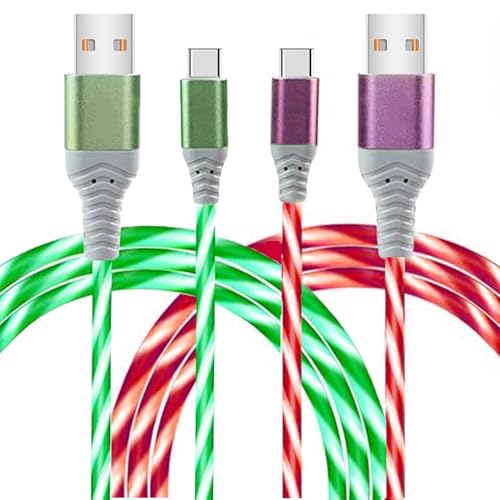 Illuminate Your Charging Experience with the 6.6 FT Light Up USB Type C Charger Cable – 3 A Fast Charge LED Cord for i Phone 16/15 Series & Samsung Galaxy S20/S10/S9/S8, LG V40/V30 – Stylish, Durable, and Enhanced Compatibility for Modern Devices
