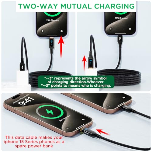 AICase 3-in-1 Magnetic Charging Cable – Retractable Fast Charging Solution for Type-C, Micro USB & i Phone Devices – Tangle-Free and Durable Design for Effortless Organization & Seamless Connectivity