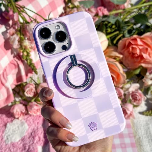 Transform Your i Phone 16, 15, 14, 13, 12 with VELVET CAVIAR’s Amethyst Purple Leopard Mag Safe-Compatible Grip – Stylish Magnetic Ring Holder & Adjustable Stand for Effortless Hands-Free Viewing, Secure Texting, and Enhanced Usability – Elevate Your Mobile Experience with Durable, Lightweight, and Customizable Accessory